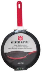 Silver Royal márvány bevonatos palacsintasütő, 24 cm, bordó (SR-1724)
