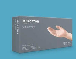 Mercator Medical ® Vinil, latexmentes, púdermentes áttetsző védőkesztyű professzionális felhasználásra. 100 db, XL méret