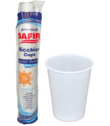 Safir Pahare 160 cc PP Premium Safir, albe , D70 mm, h72 mm , 100buc, 30 set bax (2420)