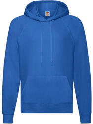 Fruit of the Loom Férfi Pulóver Kapucnis Hosszú ujjú Fruit of the Loom Lightweight Hooded Sweat - 2XL, Királykék