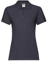 Fruit of the Loom Női Galléros póló Rövid ujjú Fruit of the Loom Premium Polo Lady-Fit - 2XL (18), Mély sötétkék (navy)