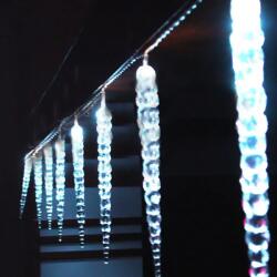  Led Коледни висулки, падащ сняг 8 бр 42 см, ip20, студено бяло