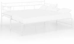 vidaXL Fehér fém kihúzható kanapéágykeret 90 x 200 cm (324771)