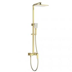 Inter Ceramic Душ система със смесител, пита, слушалка и шлаух ICT 6891BRUSH GOLD, Inter Ceramic (6891BRUSH GOLD)