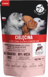 Pet Republic PetRepublic JUNIOR finomra vágott darabok finom mártásban - borjúhús 100g kutyáknak