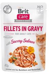  Brit Care Cat Fillets in Gravy with Savory Salmon - petguru - 399 Ft