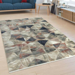  Rövidszálú szőnyeg absztrakt körökkel - színes 160x230 cm