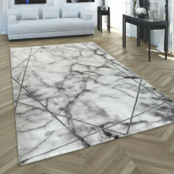  3D márvány mintás szőnyeg - ezüst szegélycsíkokkal 120x170 cm