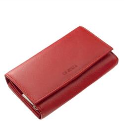 La Scala DCO-100 piros bőr női pénztárca