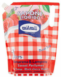 MilMil Black Cherry & Raspberry folyékony szappan utántöltő 900 ml