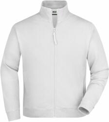 James & Nicholson (Daiber) Férfi kapucni nélküli cipzáros felső JN058 - Fehér | 2XL (1-JN058-146093)