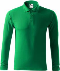 MALFINI Férfi hosszú ujjú galléros póló Pique Polo LS - Középzöld | 2XL (2211617)