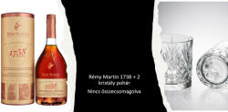 Rémy Martin 1738 0, 7l + 2 pohár (nincs összecsomagolva)