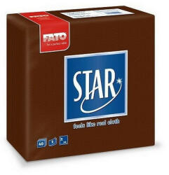 FATO Sztár szalvéta 2 rétegű 38x38cm csokoládé színű 40 szál/csomag (AD82991000)