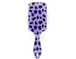 Global Fashion Perie pentru păr, dreptunghiulară, imprimeu leopard, mov