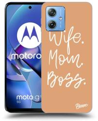 Picasee Husă transparentă din silicon pentru Motorola Moto G54 5G - Boss Mama
