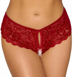 Cottelli Collection - nyitott csipke bugyi (piros) (23109703031) - shop