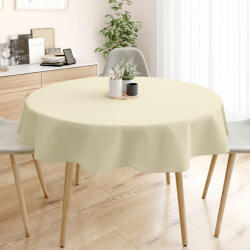 Goldea loneta dekoratív asztalterítő - krémszínű - kör alakú Ø 120 cm