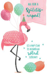  Cardex képeslap Ma van a születésnapod, flamingós, borítékkal (LUFI995575)
