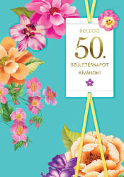  Cardex képeslap Boldog 50. születésnapot igényelok! , borítékkal (LUFI265845)