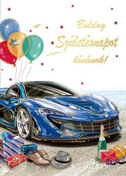  Cardex képeslap Boldog Születésnapot kívánok! , autós, borítékkal (LUFI662154)