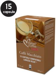 Italian Coffee 15 Capsule Italian Coffee Caffe Macchiato - Compatibile Lavazza Blue