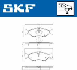 SKF set placute frana, frana disc SKF VKBP 90485