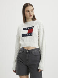Tommy Hilfiger Pulover Tommy Jeans | Alb | Femei | L