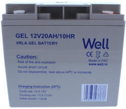 Well Acumulator plumb acid cu gel Well 12V 20AH, terminal T3 (BAT-LEADG-12V20AH-WL)