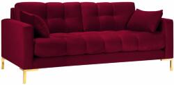 Micadoni Mamaia Wine Red Velvet 3 személyes kanapé 177 cm arany alappal (MIC3SE1MAMAIA103)