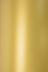 Fedrigoni Hârtie decorativă colorată metalizată Sirio Pearl 125g Aurum auriu 72x102 auriu R250 1 buc