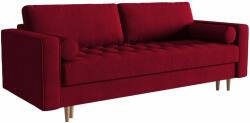 Micadoni Piros bársony háromszemélyes kanapéágy MICADONI Gobi 225 cm (MIC3SF44F1GOBI6)