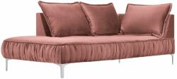 MICADONI Rózsaszín bársony fotel MICADONI JARDANITE 213 cm, bal (MICCHLJARDAN10)