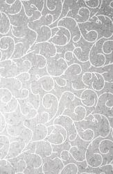 Hârtie decorativă căptuțeală alb - dantelă cu sclipici argintiu 58x90 1 buc