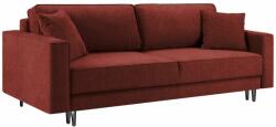 Micadoni Piros szövet háromszemélyes kanapéágy Micadoni Dunas 233 cm fekete talppal (MIC3SF86A3DUNAS4)