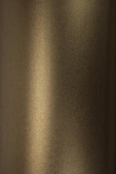  Hârtie decorativă colorată metalizată Majestic 120g Medal Bronze maro buc. 10A5