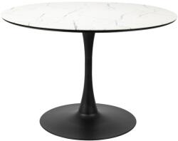 White Label Fehér márvány étkezőasztal WLL MARU 110 cm (2100155)