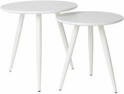 White Label Fehér készlet két oldalsó asztalból WLL DAVEN 40/50 cm (2300071)