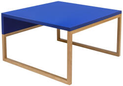 Woodman Kék dohányzóasztal Woodman Cubis tölgyfa alappal 60 x 50 cm (269221001382)