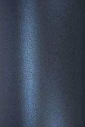 Hârtie decorativă colorată metalizată Majestic 250g Kings Blue albastru marin buc. 10A5