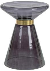 Bizzotto Szürke lila üveg oldalasztal Azmin 36 cm (BI-0746885)