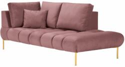 MICADONI Rózsaszín bársony fotel MICADONI MALVIN 216 cm, jobb (MICCHR58MALVIN6)