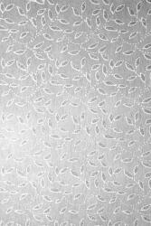 Hârtie decorativă căptuțeală alb - frunze din brocart argintiu 19x29 5buc