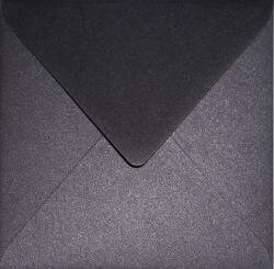  Plicuri perlă decorativă metalizată pătrate K4 15, 3x15, 3 NK Aster Metallic Black Cooper negru cu pete de cupru 120g