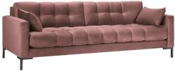 Micadoni Rózsaszín bársony négyszemélyes kanapé MICADONI MAMAIA 217 cm (MIC_3S_F1_MAMAIA4)