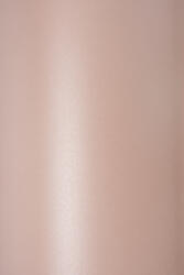 Hârtie decorativă colorată metalizată Sirio Pearl 125g Misty Rose roz buc. 10A5