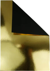 Hârtie decorativă simplă oglindă Mirror 260g auriu fond negru buc. 10A5
