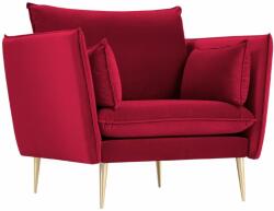 MICADONI AGATE vörös bársony fotel arany alappal (MICARMF1AGATE9)