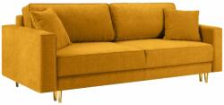 Micadoni Sárga szövet háromszemélyes kanapéágy Micadoni Dunas 233 cm (MIC3SF86A1DUNAS3)
