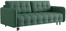 Micadoni Zöld szövet háromszemélyes kanapéágy MICADONI SCALETA 219 cm fekete talppal (MIC3SFA3SCAL5)